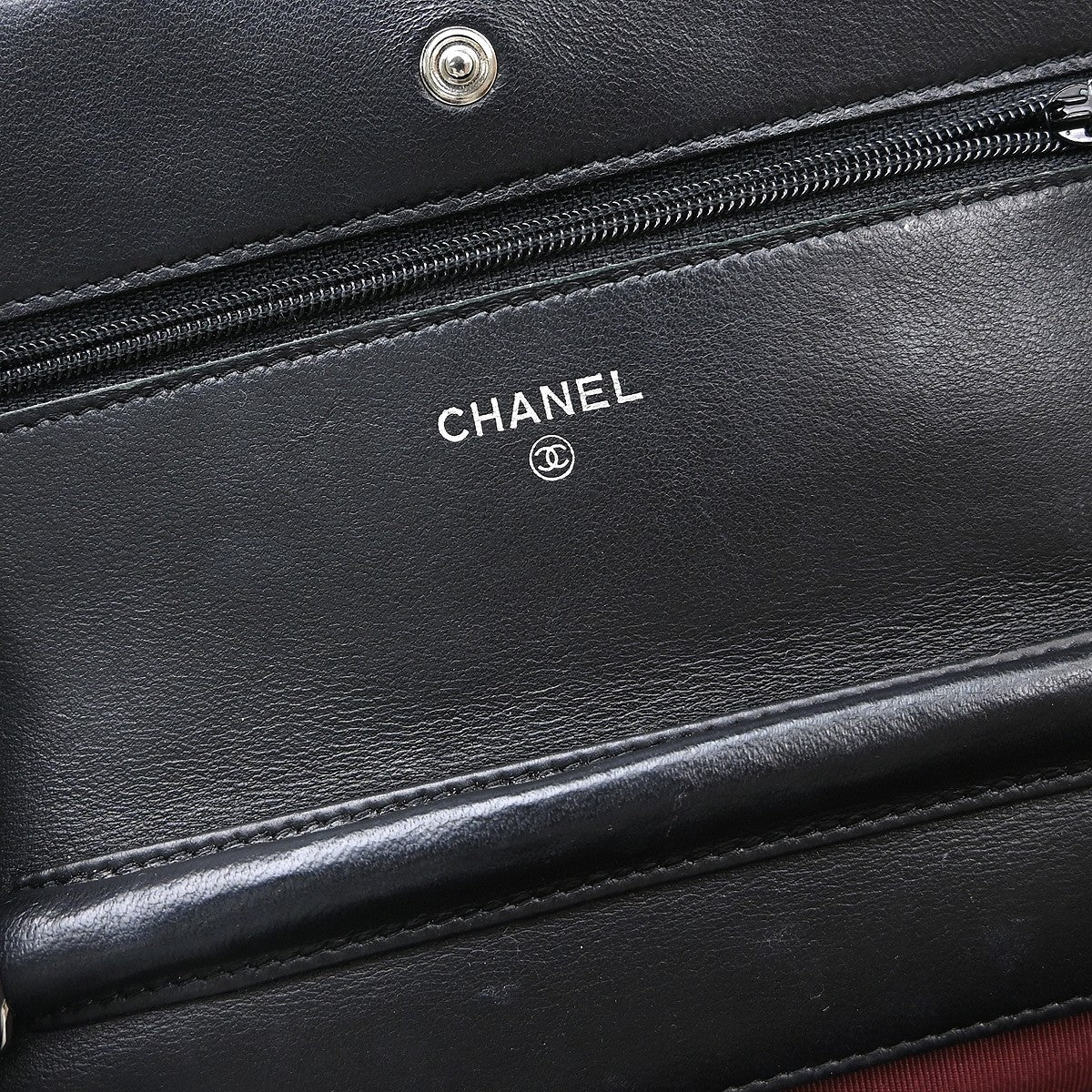Chanel Wallet On Chain Quilted Lambskin Black Leather Wallets Accessory (Pre-Loved)