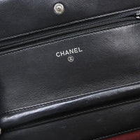 Chanel Wallet On Chain Quilted Lambskin Black Leather Wallets Accessory (Pre-Loved)