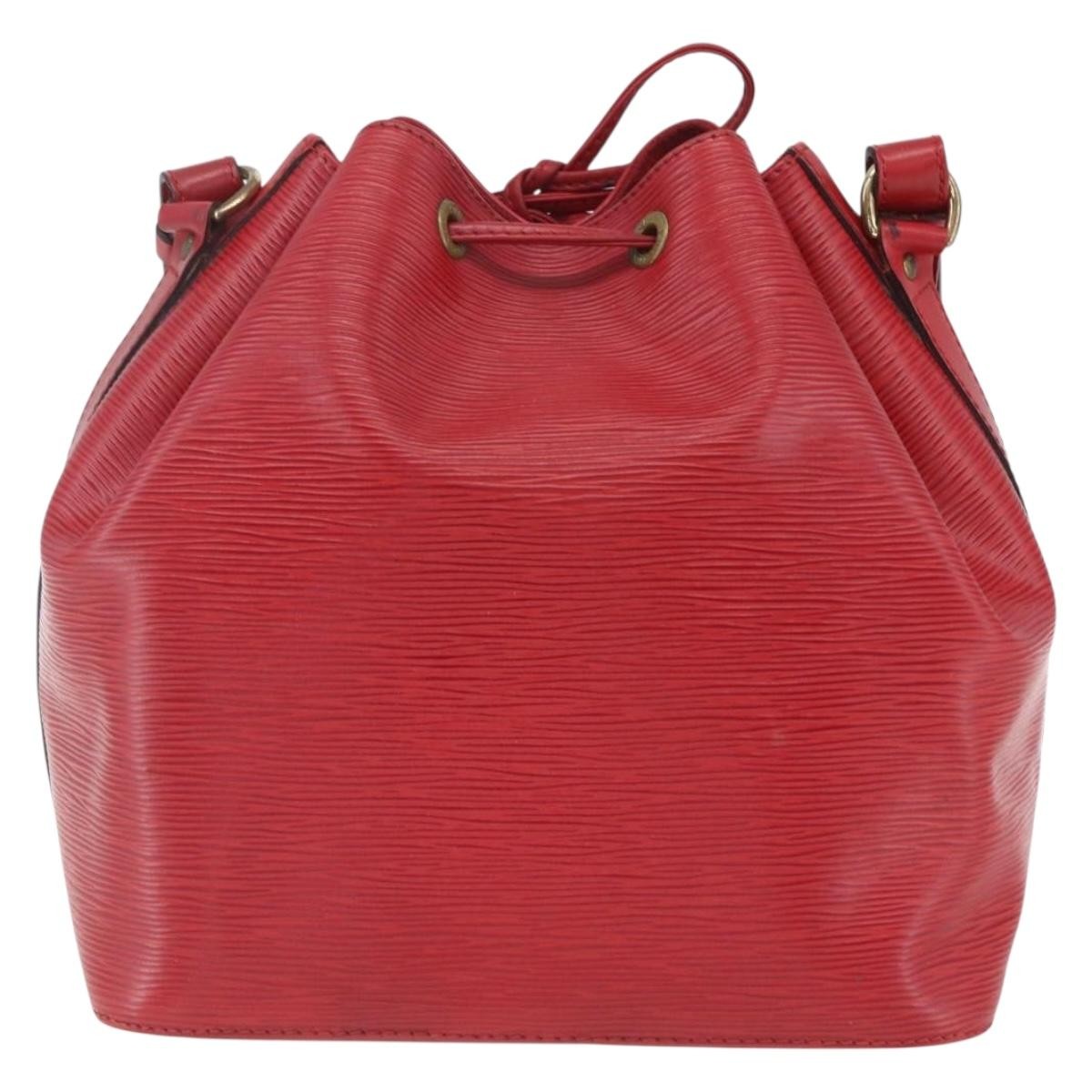 Louis Vuitton Petit Noe Handbag Epi Leather Red Leather Shoulder Bag Bag (Authentic Pre-Loved)
