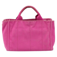 Prada Canapa Tote Canvas Pink Canvas Tote Bag Bag (Pre-Loved)