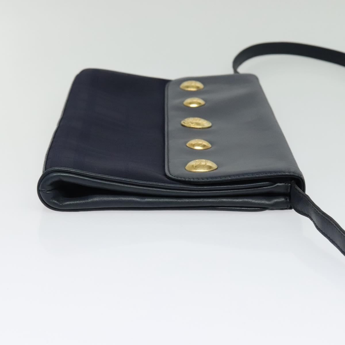 Burberry Flap Shoulder Bag Canvas Navy Canvas Shoulder Bag Bag (Authentic Pre-Loved)