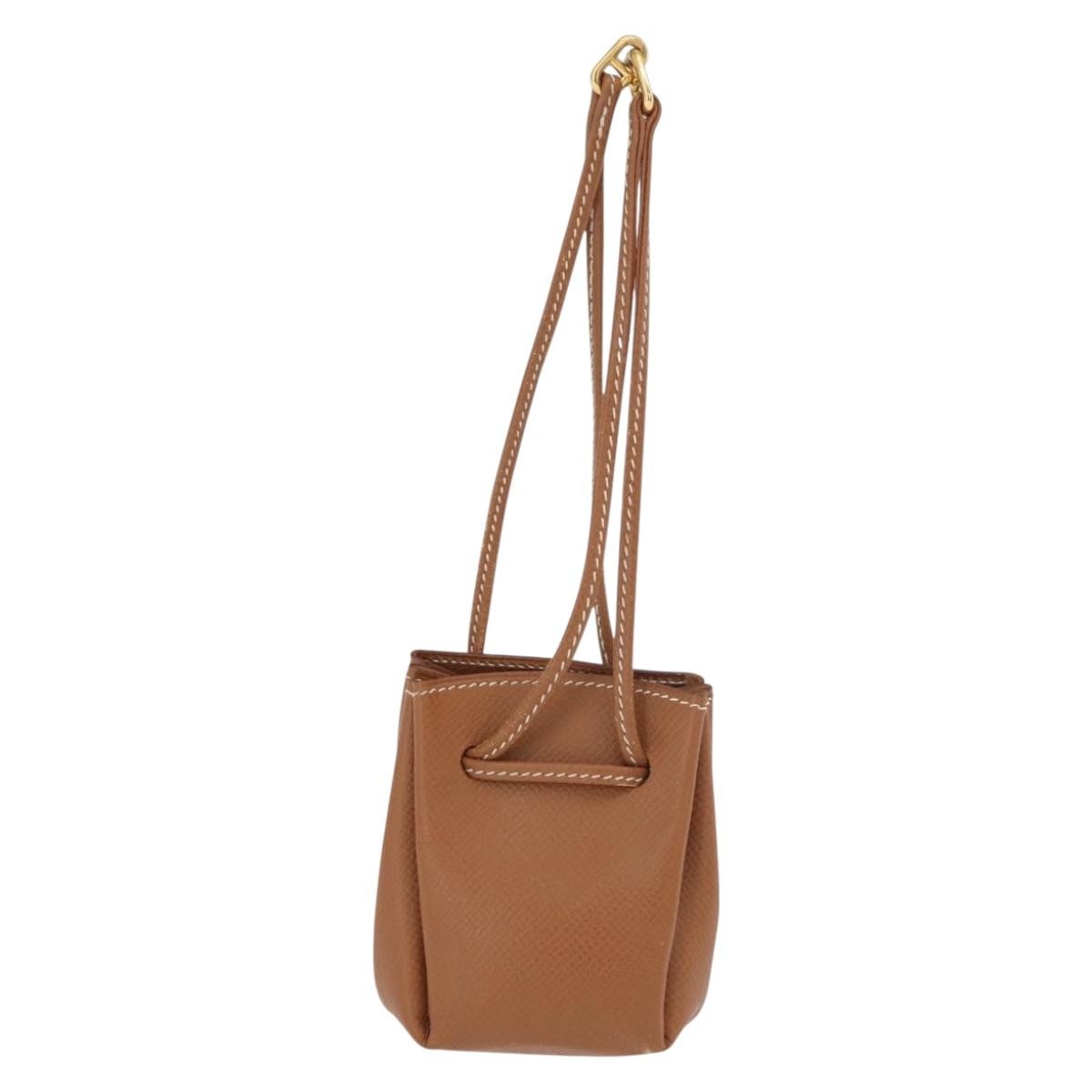 Hermes Vespa Pouch Leather Brown Leather Clutche & Pouche Bag (Authentic Pre-Loved)