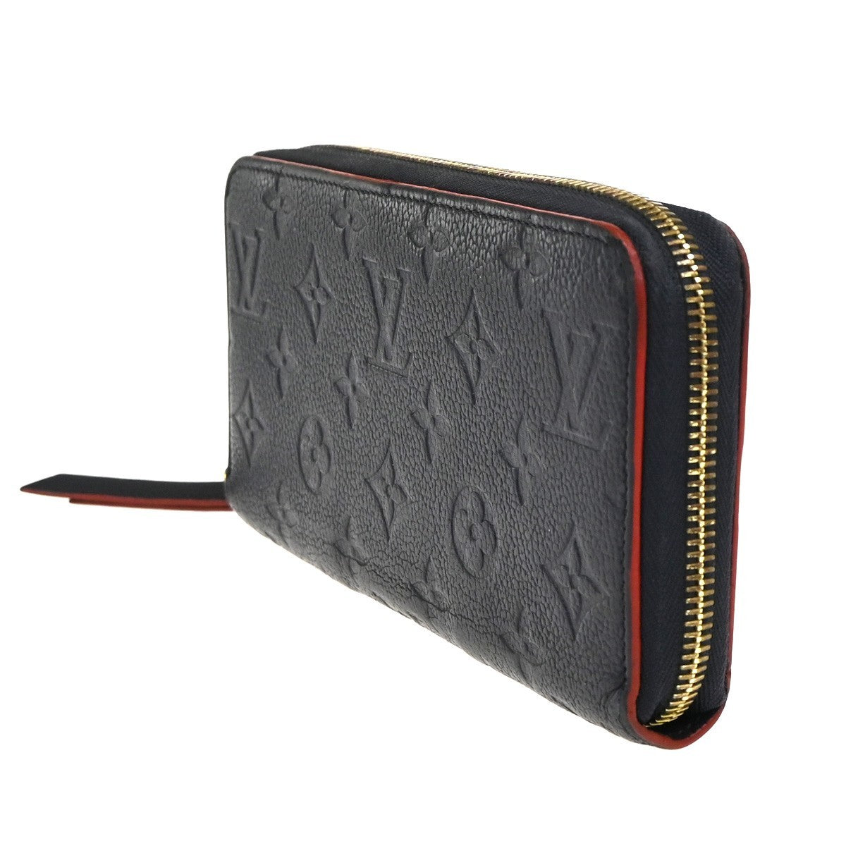 Louis Vuitton Portefeuille Zippy Monogramme Empreinte Monogramme Empreinte Red Leather Wallets Accessory (Authentic Pre-Loved)