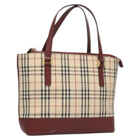 Burberry Nova Check Handbag Nova Check Canvas And Leather Beige Canvas Handbag (Authentic Pre-Loved)