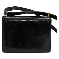 Salvatore Ferragamo Gancini Shoulder Bag Leather Black Leather Shoulder Bag Bag (Authentic Pre-Loved)