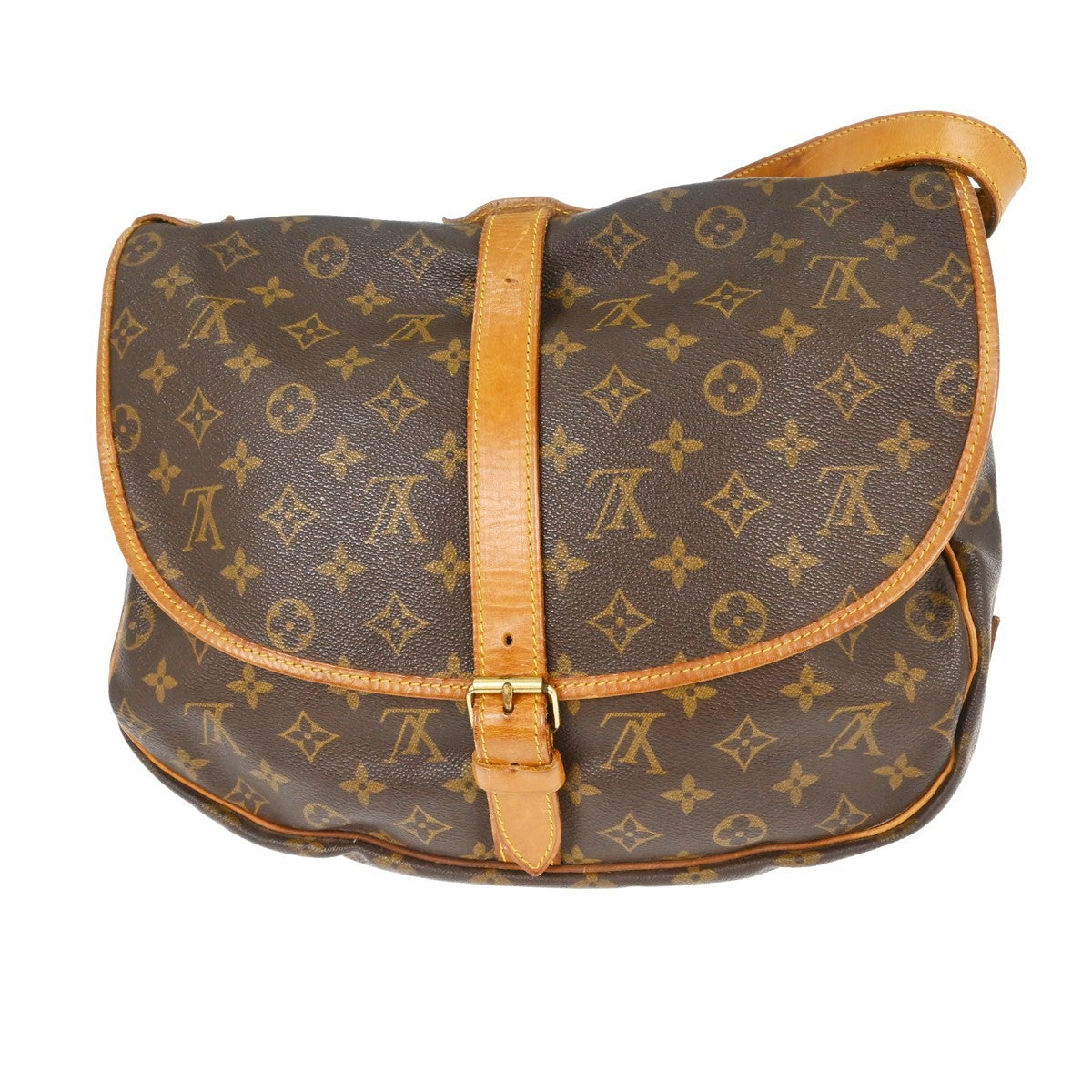 Louis Vuitton Louis Vuitton Saumur Handbag Monogram Canvas Brown Canvas Shoulder Bag Bag (Pre-Loved)
