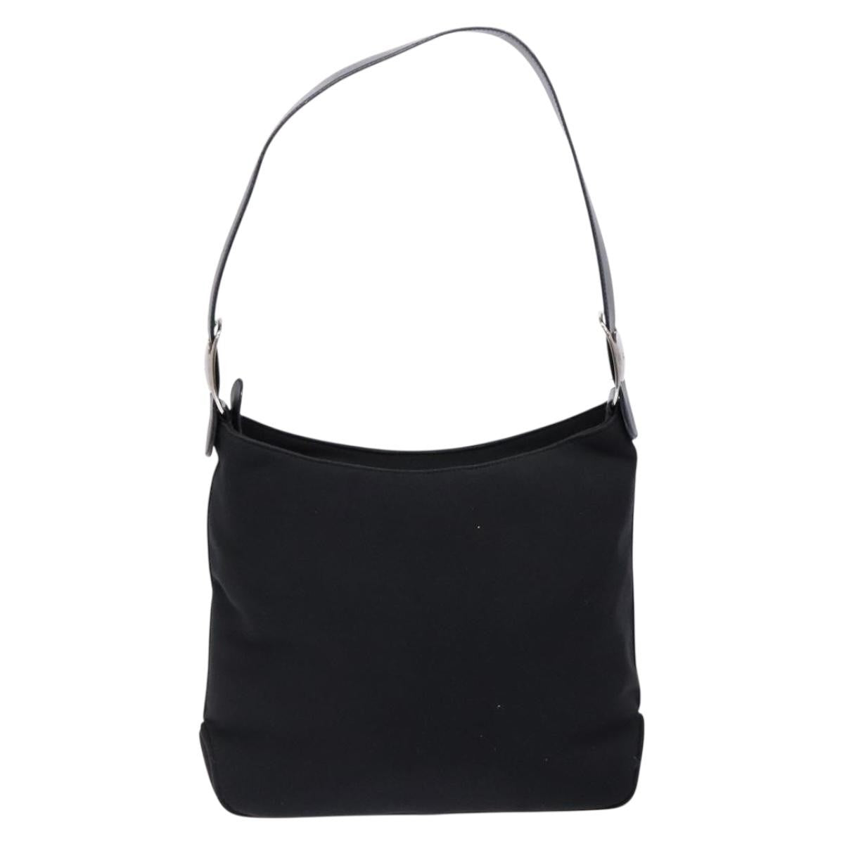 Salvatore Ferragamo Vala Shoulder Bag Canvas Black Canvas Bag (Authentic Pre-Loved)
