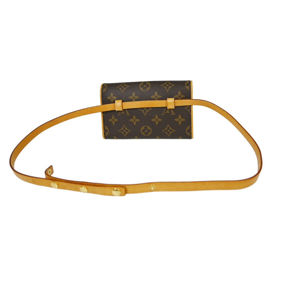 Louis Vuitton Florentine Waist Bag Monogram Canvas Brown Canvas Clutche & Pouche Bag (Authentic Pre-Loved)