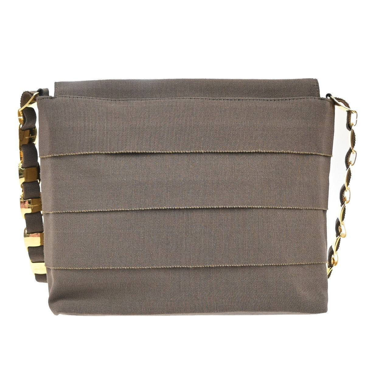 Salvatore Ferragamo Vala Shoulder Bag Canvas Brown Canvas Shoulder Bag Bag (Authentic Pre-Loved)