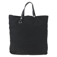 Prada Vintage Tote Tessuto Black Nylon Tote Bag Bag (Authentic Pre-Loved)