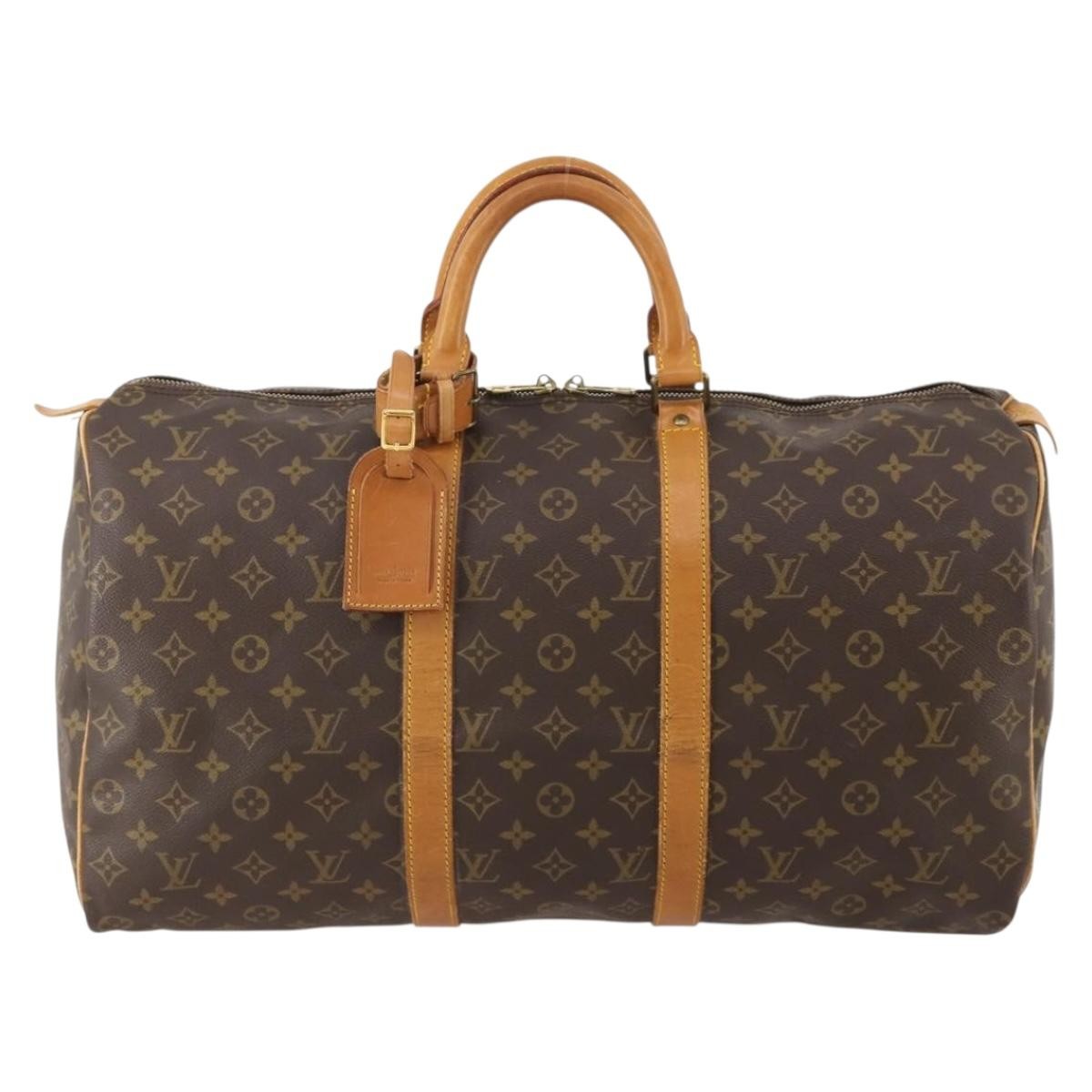 Louis Vuitton Keepall Bag Monogram Canvas Brown Canvas Travel Bag Bag (Pre-Loved)