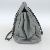 Chanel Just Mademoiselle Bag Quilted Leather Gray Leather Shoulder Bag Bag (Authentic Pre-Loved)