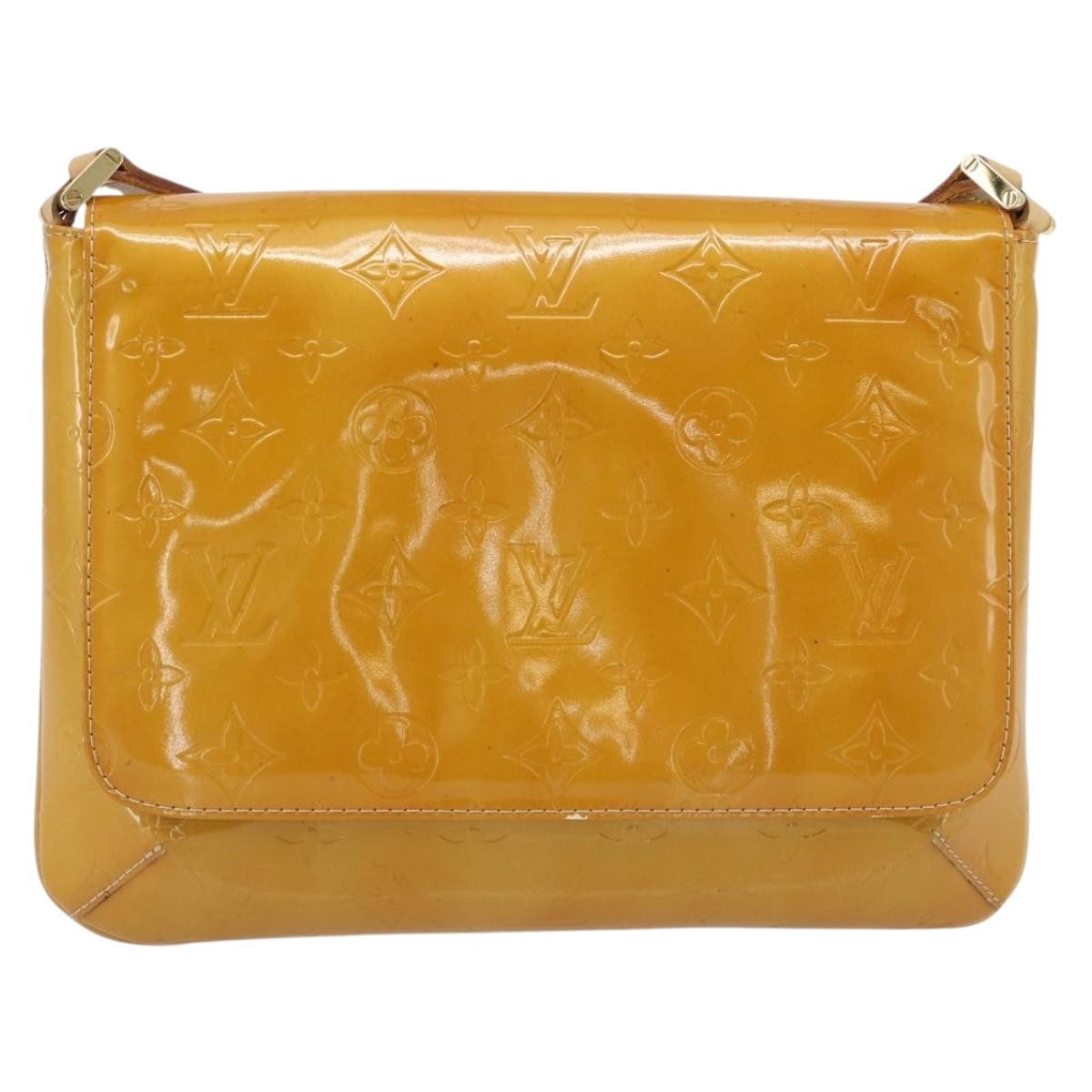 Louis Vuitton Thompson Street Handbag Monogram Vernis Yellow Patent_Leather Shoulder Bag Bag (Authentic Pre-Loved)