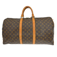 Louis Vuitton Keepall Bag Monogram Canvas Brown Canvas Travel Bag Bag (Pre-Loved)