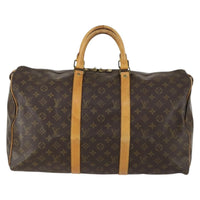 Louis Vuitton Keepall Bag Monogram Canvas Brown Canvas Travel Bag Bag (Pre-Loved)