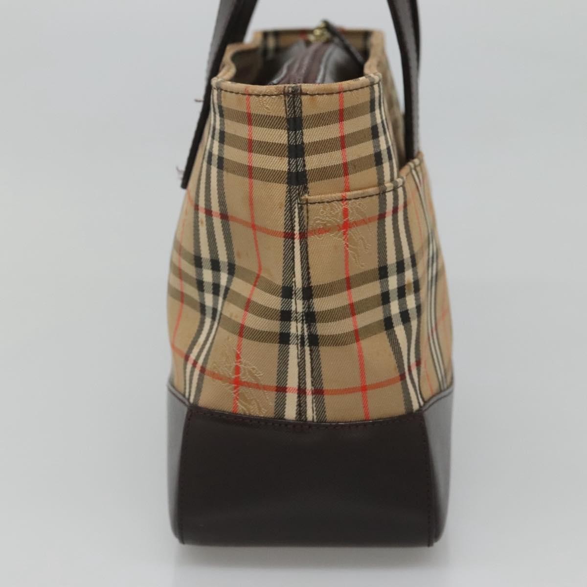 Burberry Nova Check Handbag Nova Check Canvas And Leather Beige Canvas Handbag (Authentic Pre-Loved)
