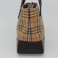 Burberry Nova Check Handbag Nova Check Canvas And Leather Beige Canvas Handbag (Authentic Pre-Loved)