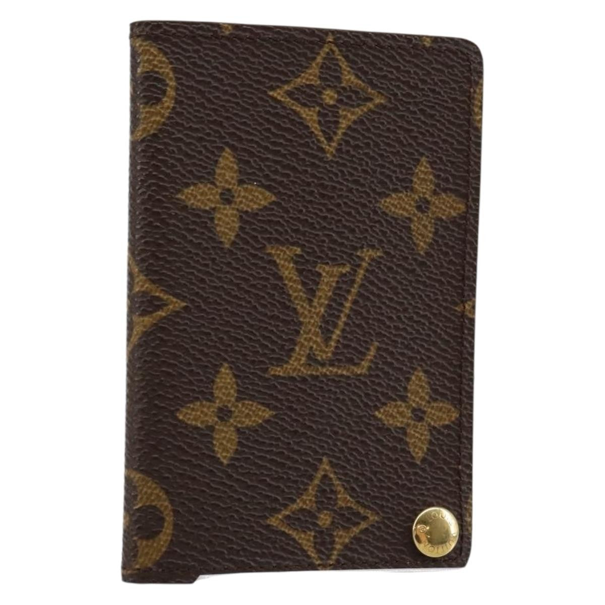 Louis Vuitton ブラウン ケース　エピ Louis Vuitton Porte Cartes Pression Card Case Monogram Canvas