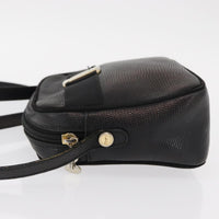 Salvatore Ferragamo Vala Shoulder Bag Leather Black Leather Shoulder Bag Bag (Authentic Pre-Loved)