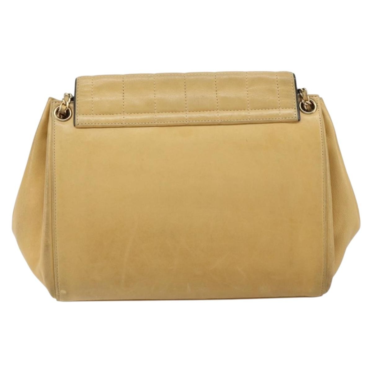 Chanel Chocolate Bar Accordion Reissue Flap Bag Quilted Lambskin Beige Leather Shoulder Bag Bag (Authentic Pre-Loved)