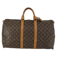 Louis Vuitton Keepall Bag Monogram Canvas Brown Canvas Travel Bag Bag (Authentic Pre-Loved)