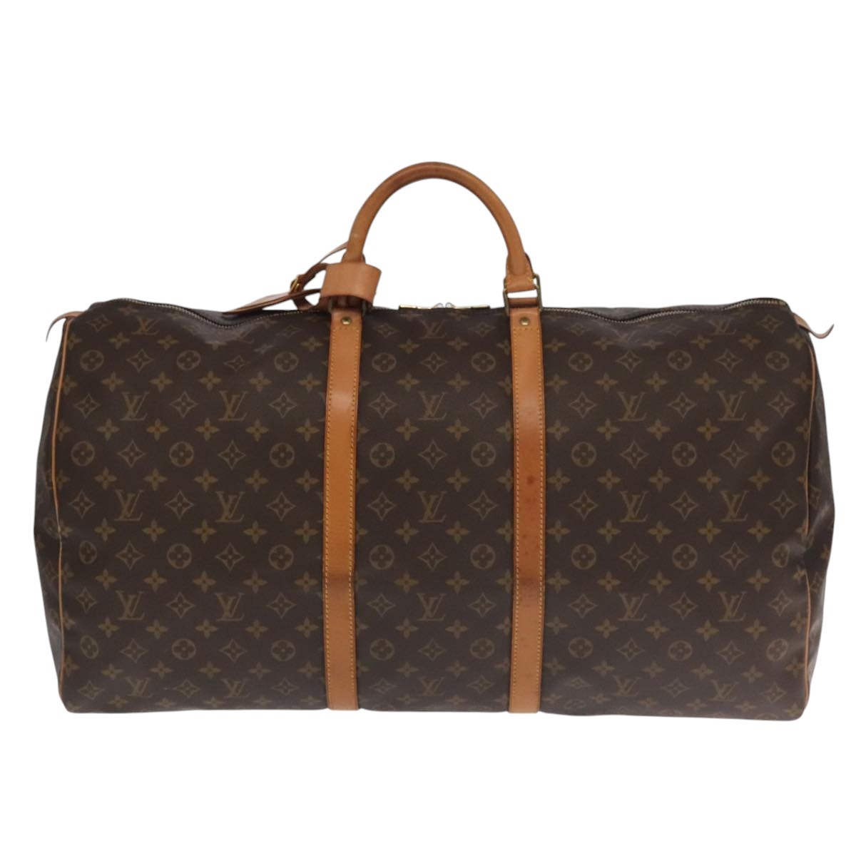 Louis Vuitton Keepall Bag Monogram Canvas Brown Canvas Travel Bag Bag (Pre-Loved)