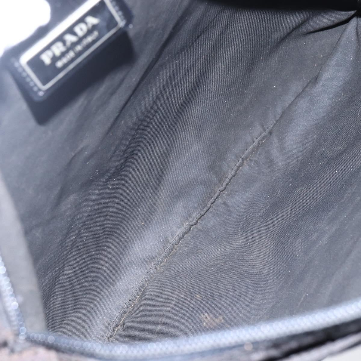 Prada Flat Messenger Bag Tessuto Black Nylon Shoulder Bag Bag (Pre-Loved)