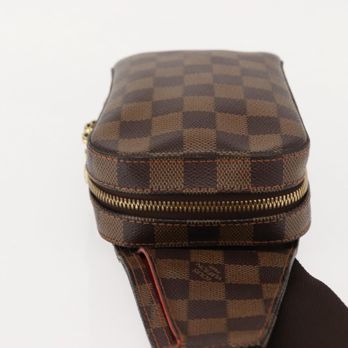 Louis Vuitton Geronimos Waist Bag Damier Brown Canvas Shoulder Bag Bag (Authentic Pre-Loved)