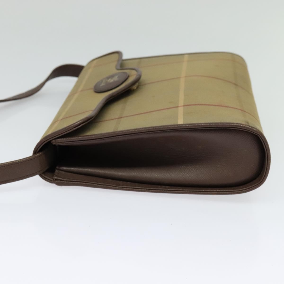 Burberry Nova Check Shoulder Bag Canvas And Leather Beige Canvas Shoulder Bag Bag (Authentic Pre-Loved)