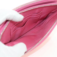 Chanel Double Zip Clutch With Chain Quilted Lambskin Pink Leather Shoulder Bag Bag (Authentic Pre-Loved)