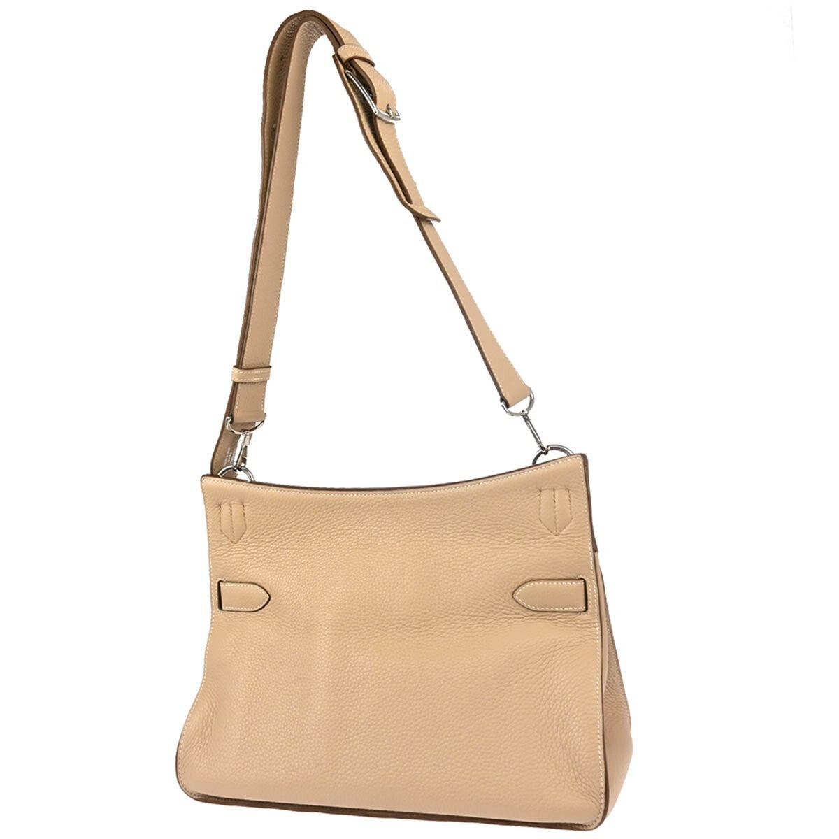 Hermes Jypsiere Bag Clemence Beige Leather Shoulder Bag Bag (Pre-Loved)