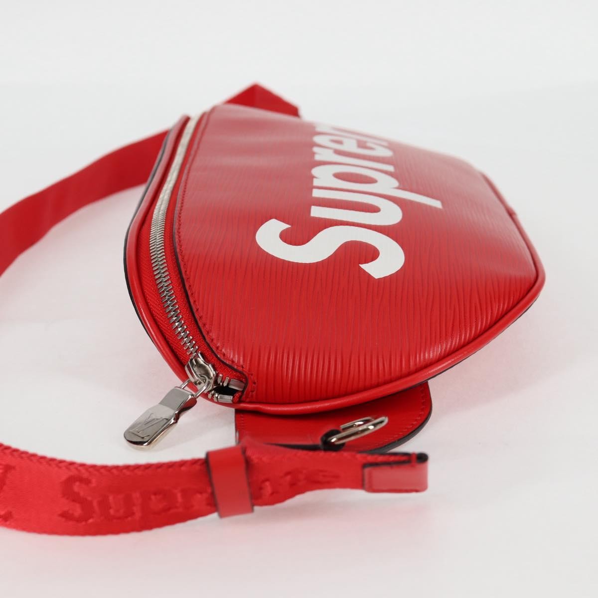 Louis Vuitton Louis Vuitton X Supreme Waist Bag Epi Leather Red Leather Clutche & Pouche Bag (Authentic Pre-Loved)