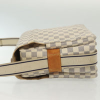Louis Vuitton Naviglio Handbag Damier White Canvas Shoulder Bag Bag (Authentic Pre-Loved)