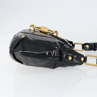Salvatore Ferragamo Gancini Tote Patent Leather Black Patent_Leather Tote Bag Bag (Authentic Pre-Loved)