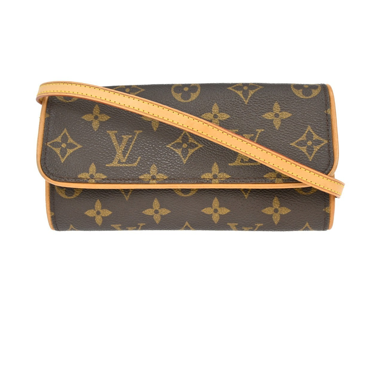 Louis Vuitton Twin Handbag Monogram Canvas Brown Canvas Clutche & Pouche Bag (Authentic Pre-Loved)