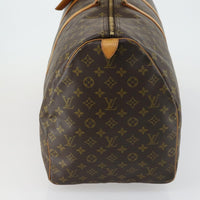 Louis Vuitton Keepall Bag Monogram Canvas Brown Canvas Travel Bag Bag (Pre-Loved)