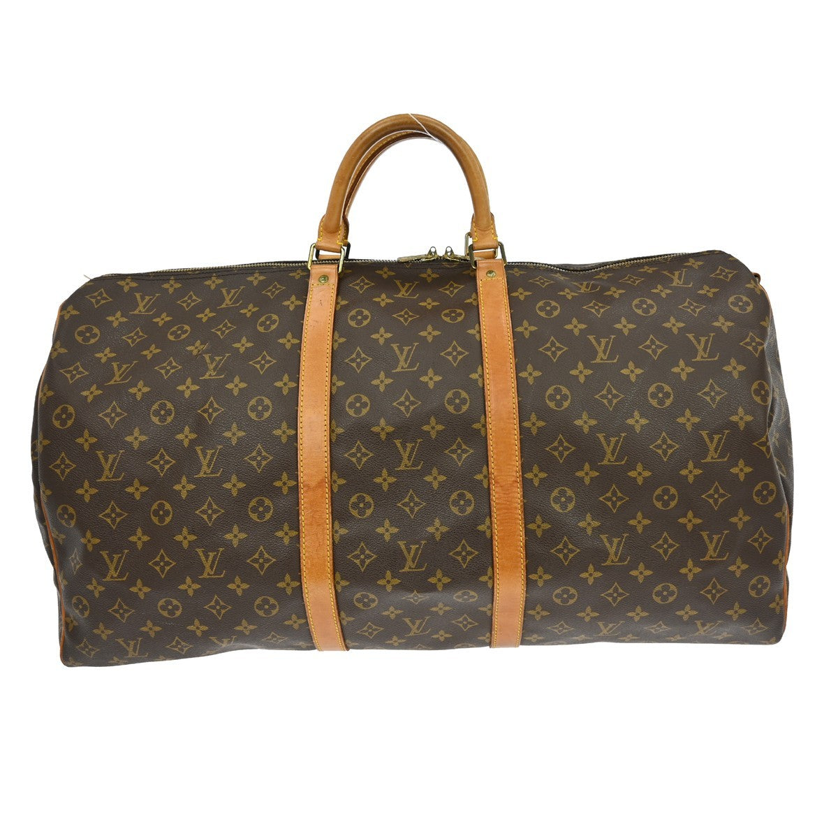 Louis Vuitton Keepall Bandouliere Bag Monogram Canvas Brown Canvas Travel Bag Bag (Pre-Loved)