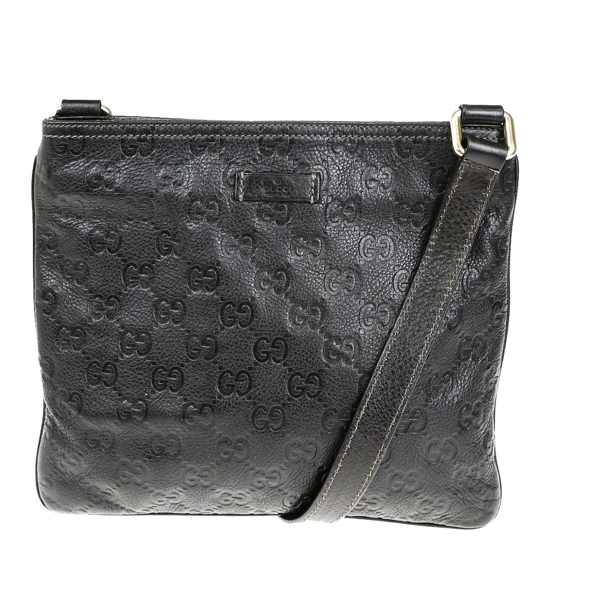 Gucci Guccissima Shoulder Bag Brown Leather Shoulder Bag Bag (Pre-Loved)