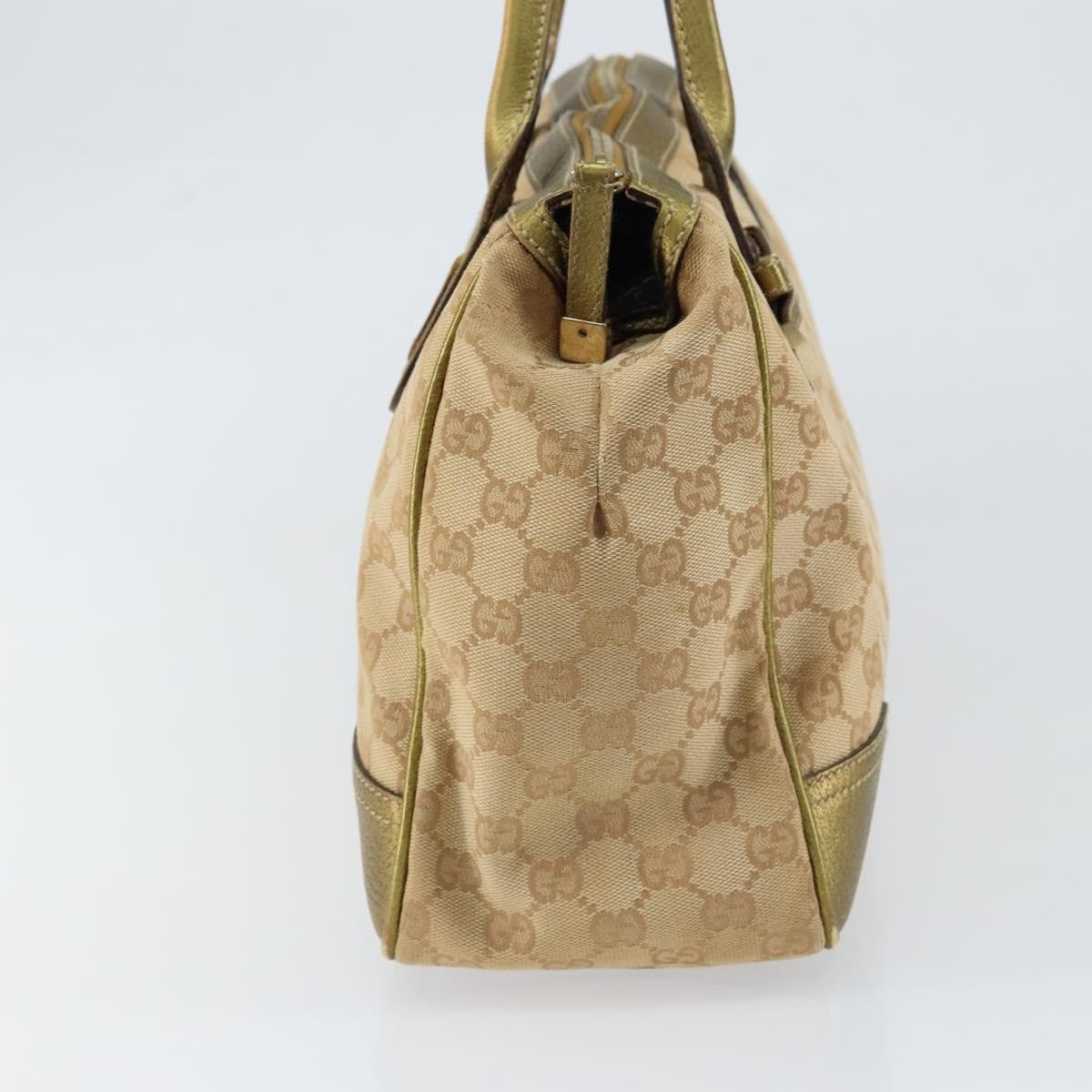 Gucci Princy Zip Tote Gg Canvas Beige Canvas Shoulder Bag Bag (Pre-Loved)