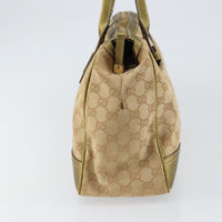 Gucci Princy Zip Tote Gg Canvas Beige Canvas Shoulder Bag Bag (Pre-Loved)