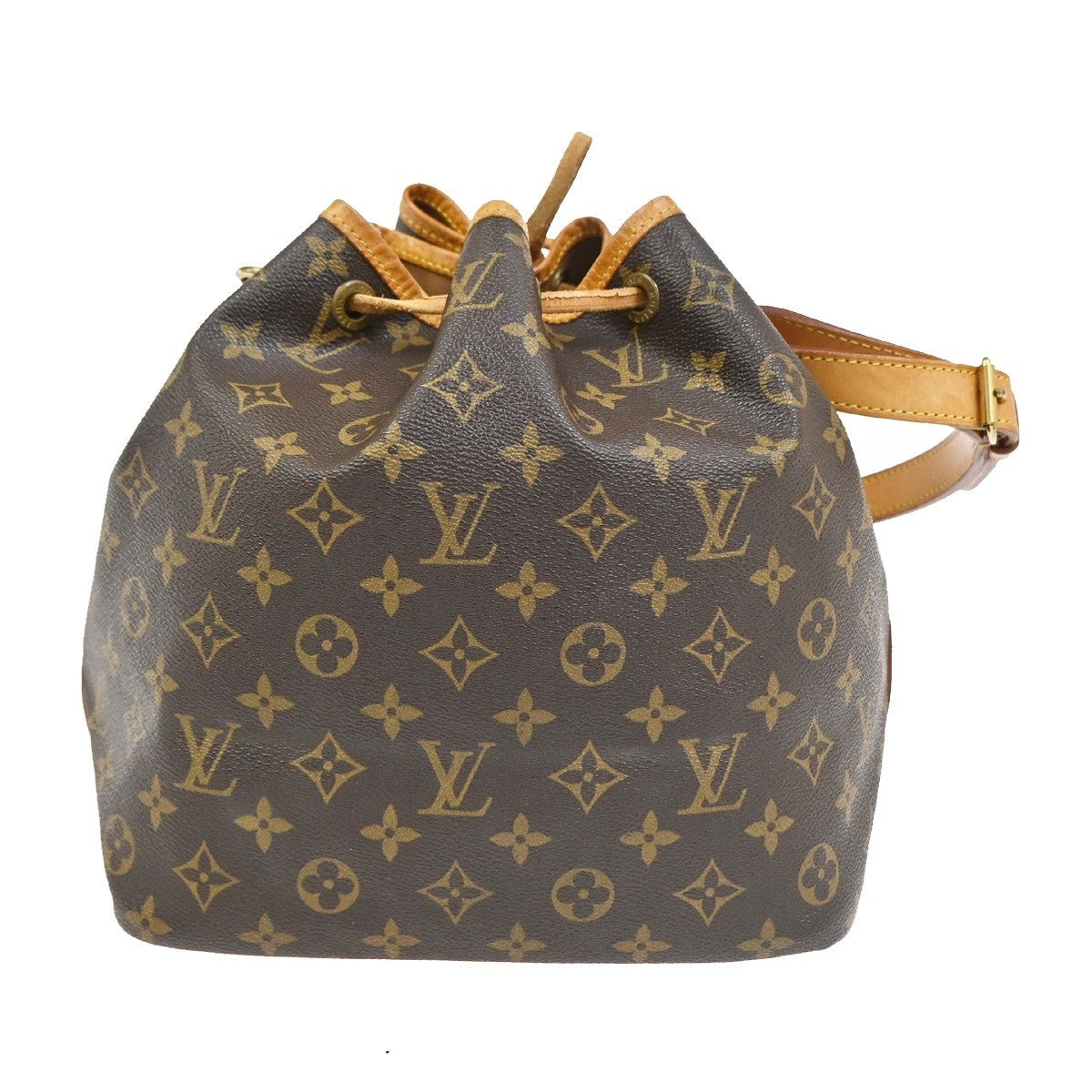 Louis Vuitton Petit Noe Handbag Monogram Canvas Brown Canvas Shoulder Bag Bag (Pre-Loved)