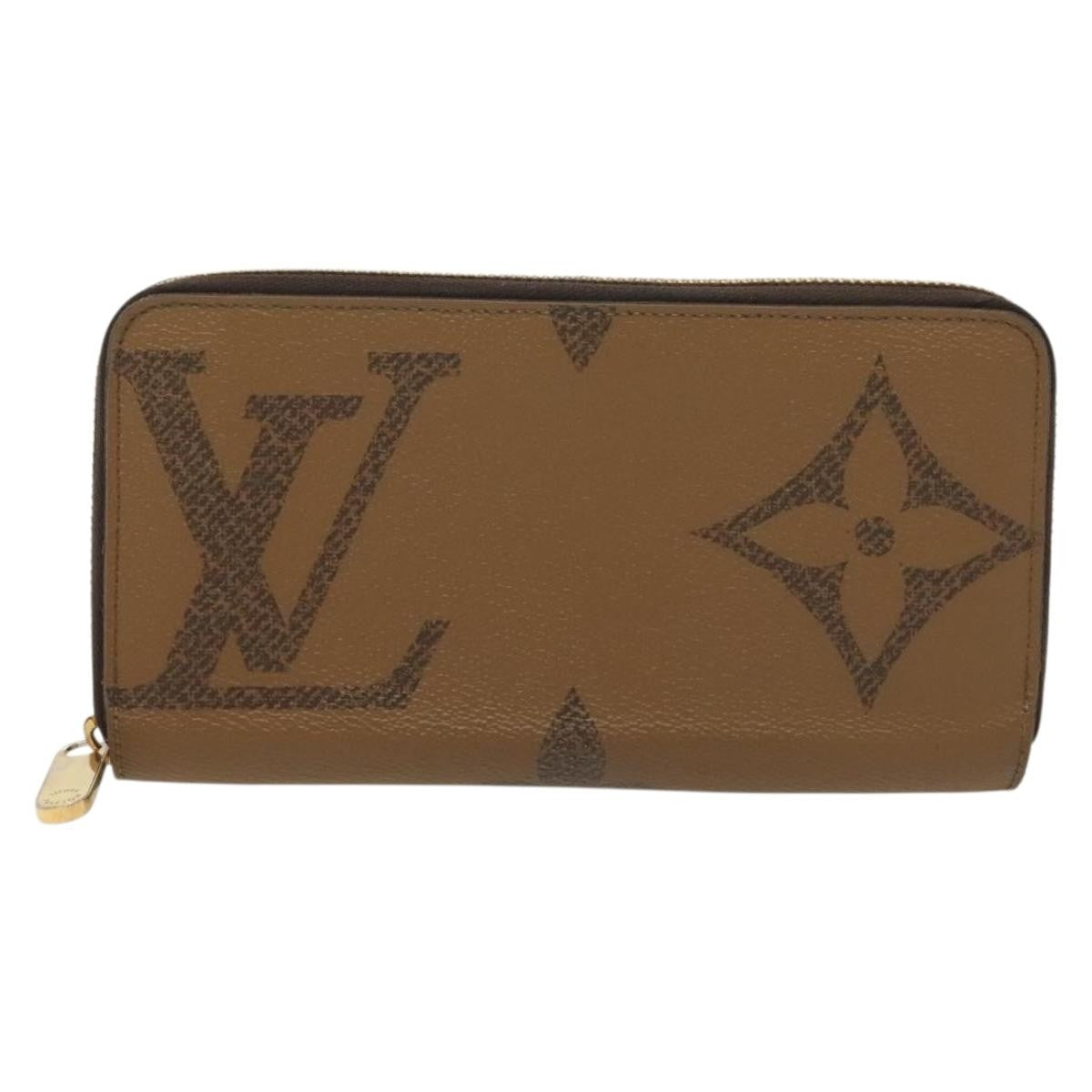 Louis Vuitton Zippy Wallet Canvas Brown Canvas Wallets Accessory (Pre-Loved)