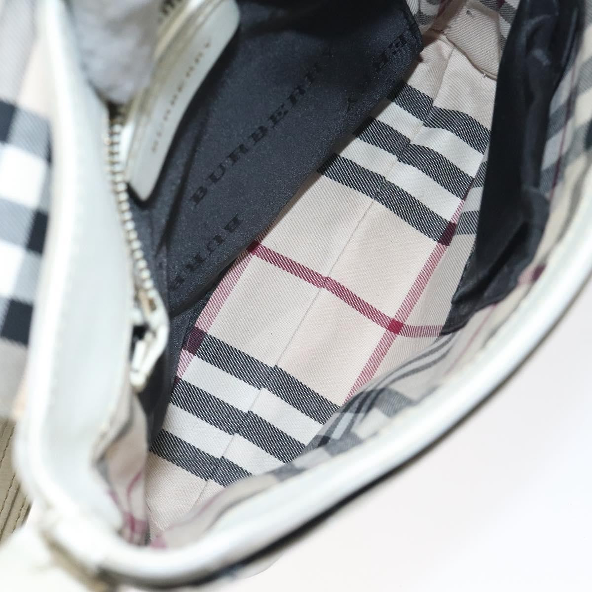 Burberry Flap Shoulder Bag Leather White Leather Shoulder Bag Bag (Authentic Pre-Loved)