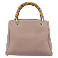 Gucci Bamboo Shopper Tote Leather Pink Leather Tote Bag Bag (Pre-Loved)