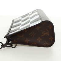 Louis Vuitton Standing Pouch Monogram Chess Coated Canvas And Pvc Brown Canvas Clutche & Pouche Bag (Authentic Pre-Loved)