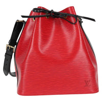 Louis Vuitton Bicolor Petit Noe Handbag Epi Leather Red Leather Shoulder Bag Bag (Authentic Pre-Loved)