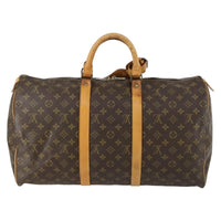 Louis Vuitton Keepall Bag Monogram Canvas Brown Canvas Travel Bag Bag (Authentic Pre-Loved)