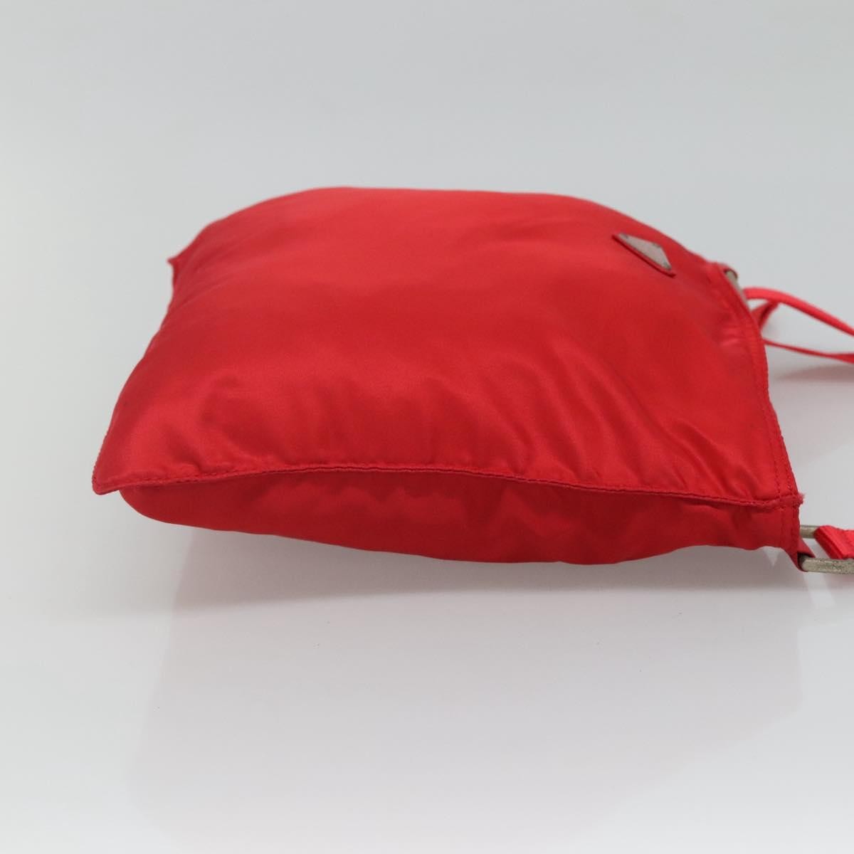 Prada Flat Messenger Bag Tessuto Red Nylon Shoulder Bag Bag (Pre-Loved)