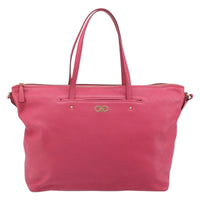 Salvatore Ferragamo Gancini Tote Leather Pink Leather Tote Bag Bag (Pre-Loved)