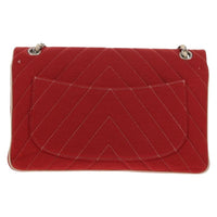 Chanel Leo Lion Flap Bag Chevron Jersey Red Cotton Shoulder Bag Bag (Authentic Pre-Loved)